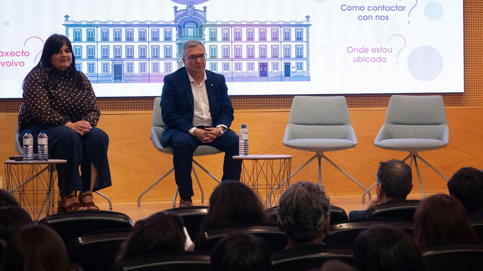 Luis Menor y Patricia Torres durante un encuentro con el Tercer Sector