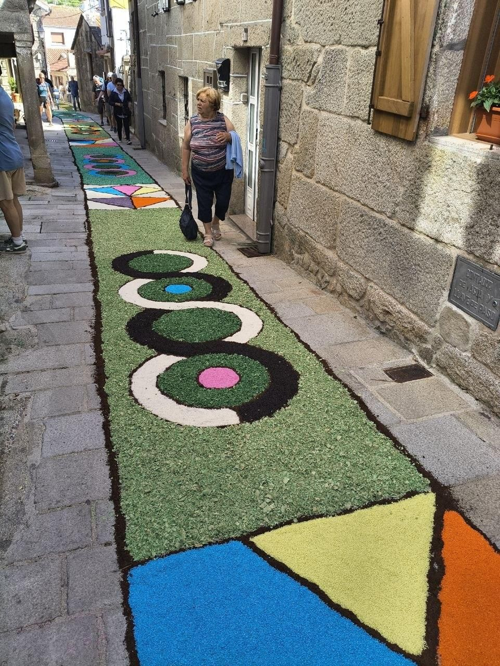 Alfombras florales en Combarro.