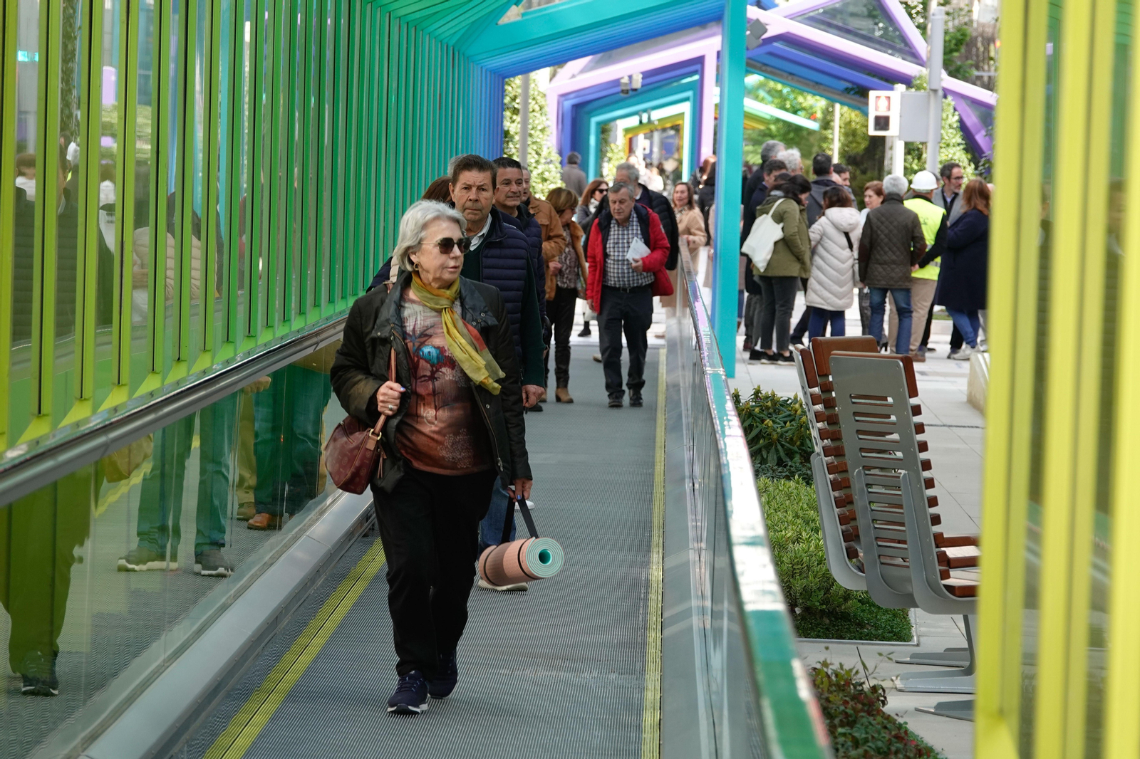 24-03-2023 VIGO. FOTO VICENTE ALONSO.ATLANTICO DIARIO. INAUGURACION FASE 2 RAMPAS ELECTRICAS DE GRAN VIA CON ALCALDE CARMELA SILVA Y DAVID REGADES