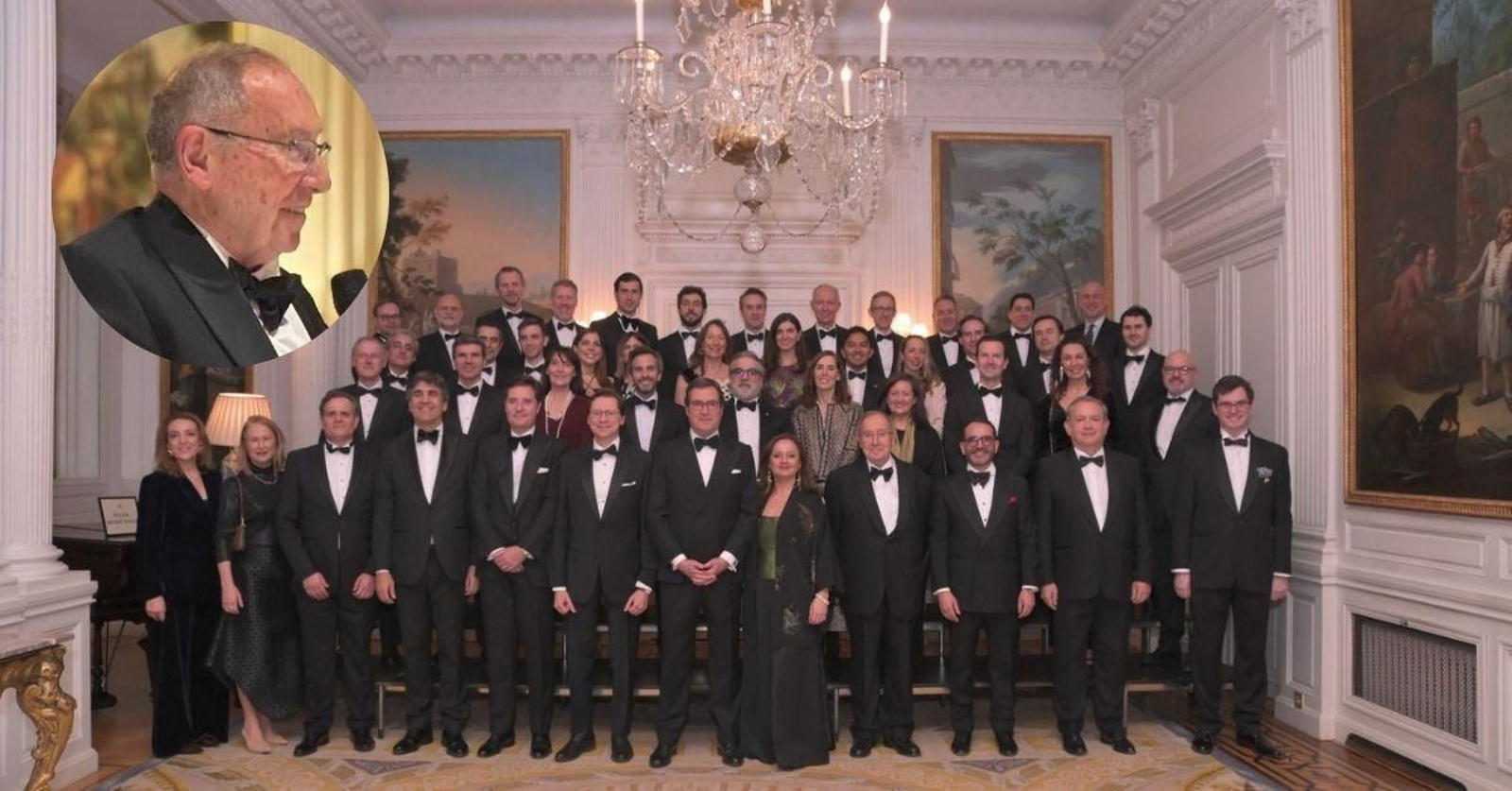 El presidente de la Cámara de Comercio de España, José Luis Bonet, durante la cena de Patronos