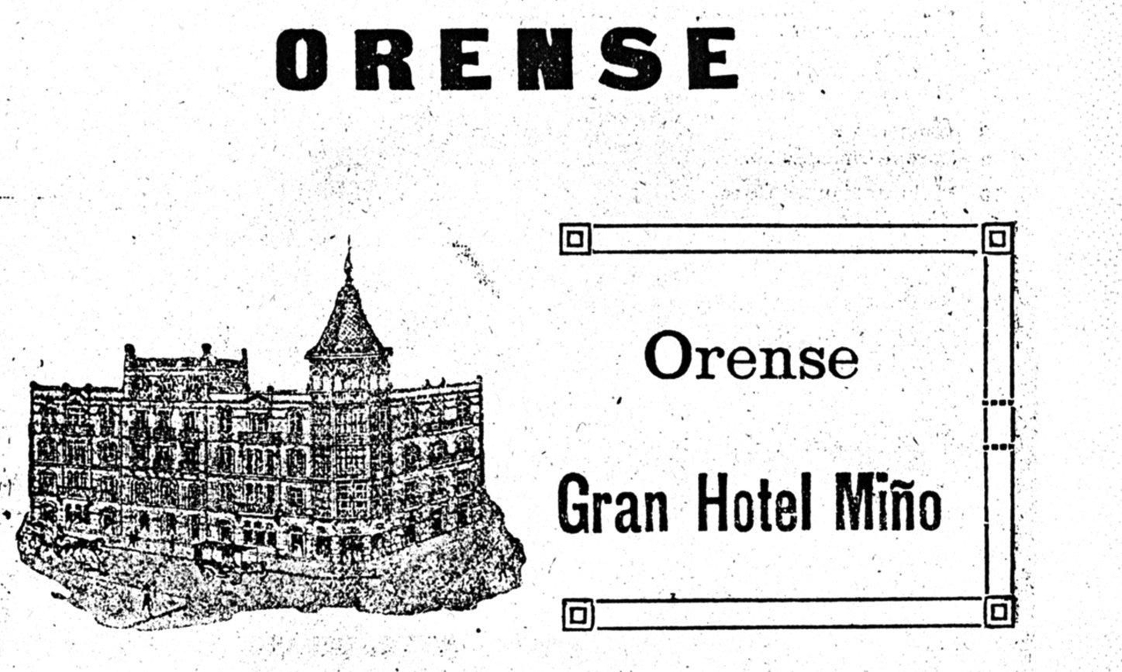 El Gran Hotel Miño se anunciaba en la portada.
