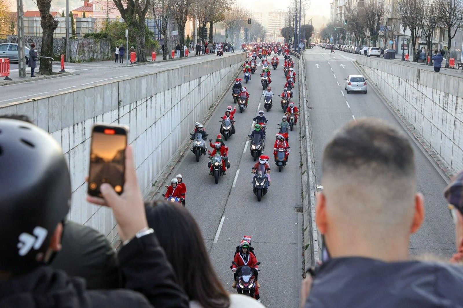 Galería | Los papanoeles moteros toman Vigo