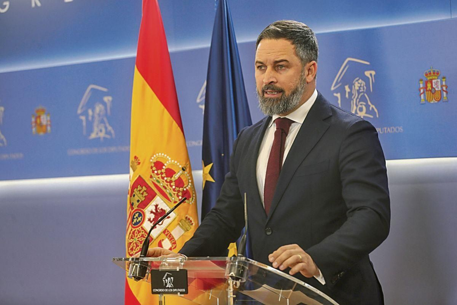 El líder de Vox, Santiago Abascal