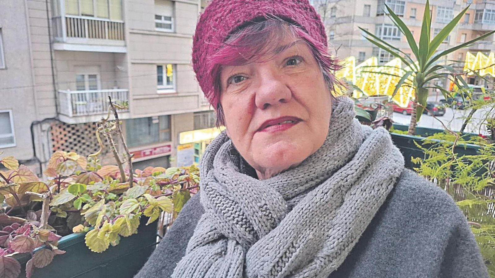 Ana Pena en su casa, en Ourense