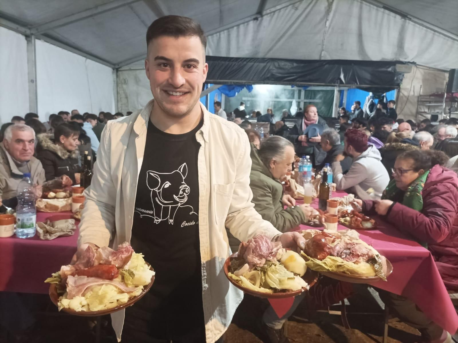 Galería | Cocido para combatir la borrasca Ingrid en Piñeiro