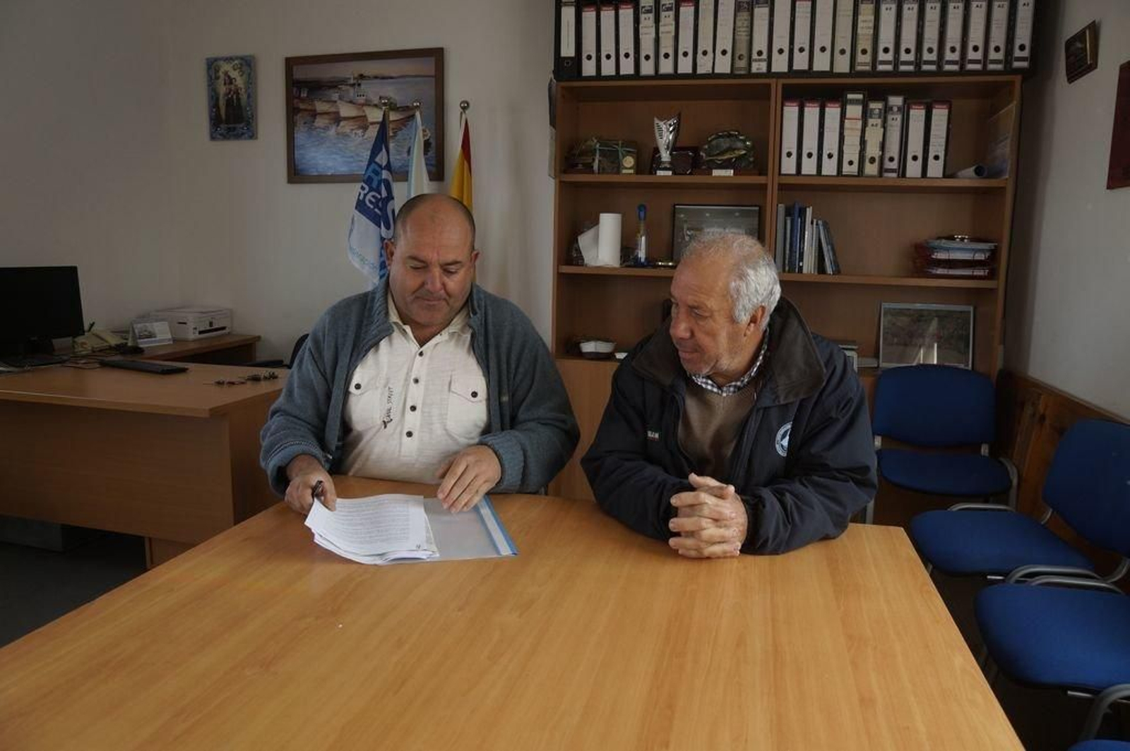 Miguel Ángel Fernández y José Antonio Beiro, representantes de los afectados por la tasa.