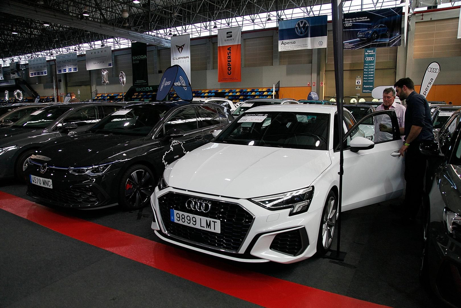 Imagen de un Audi A3 expuesto a la venta.