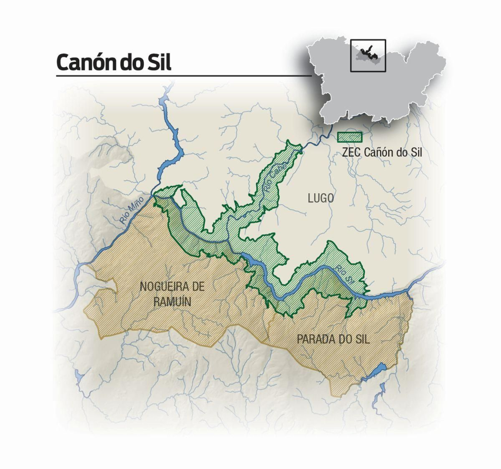 Mapa Canón do Sil.