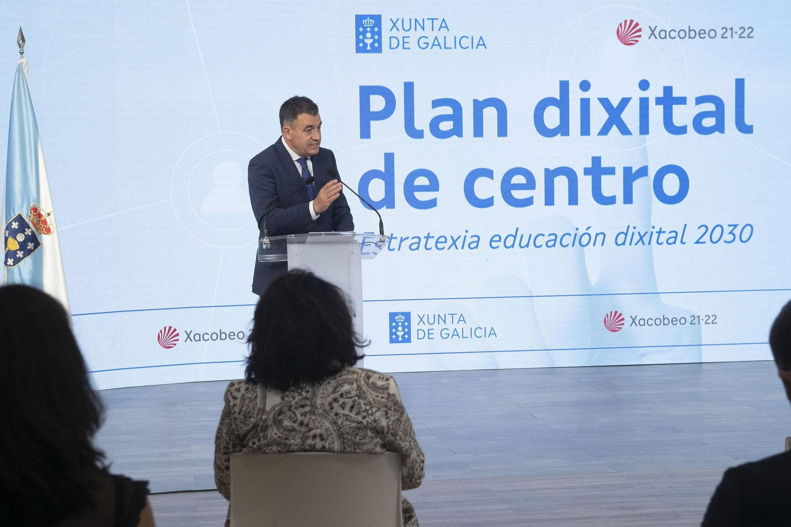 Román Rodríguez, durante la presentación del plan de digitalización.