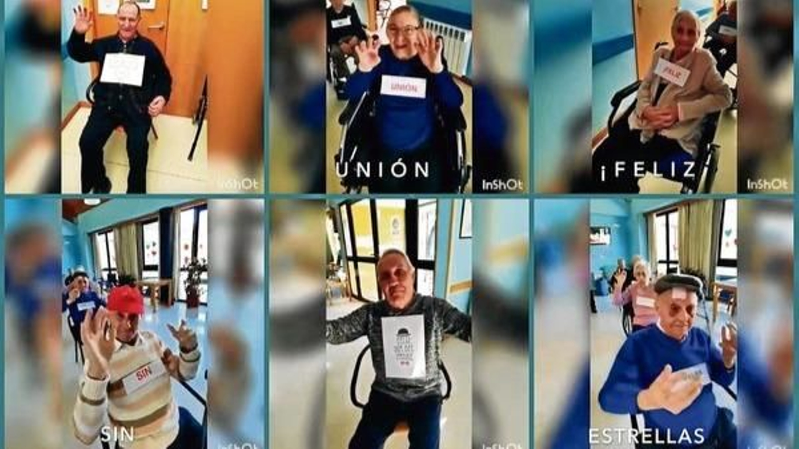 Los mayores agradecieron con un vídeo el apoyo de sus seres queridos.