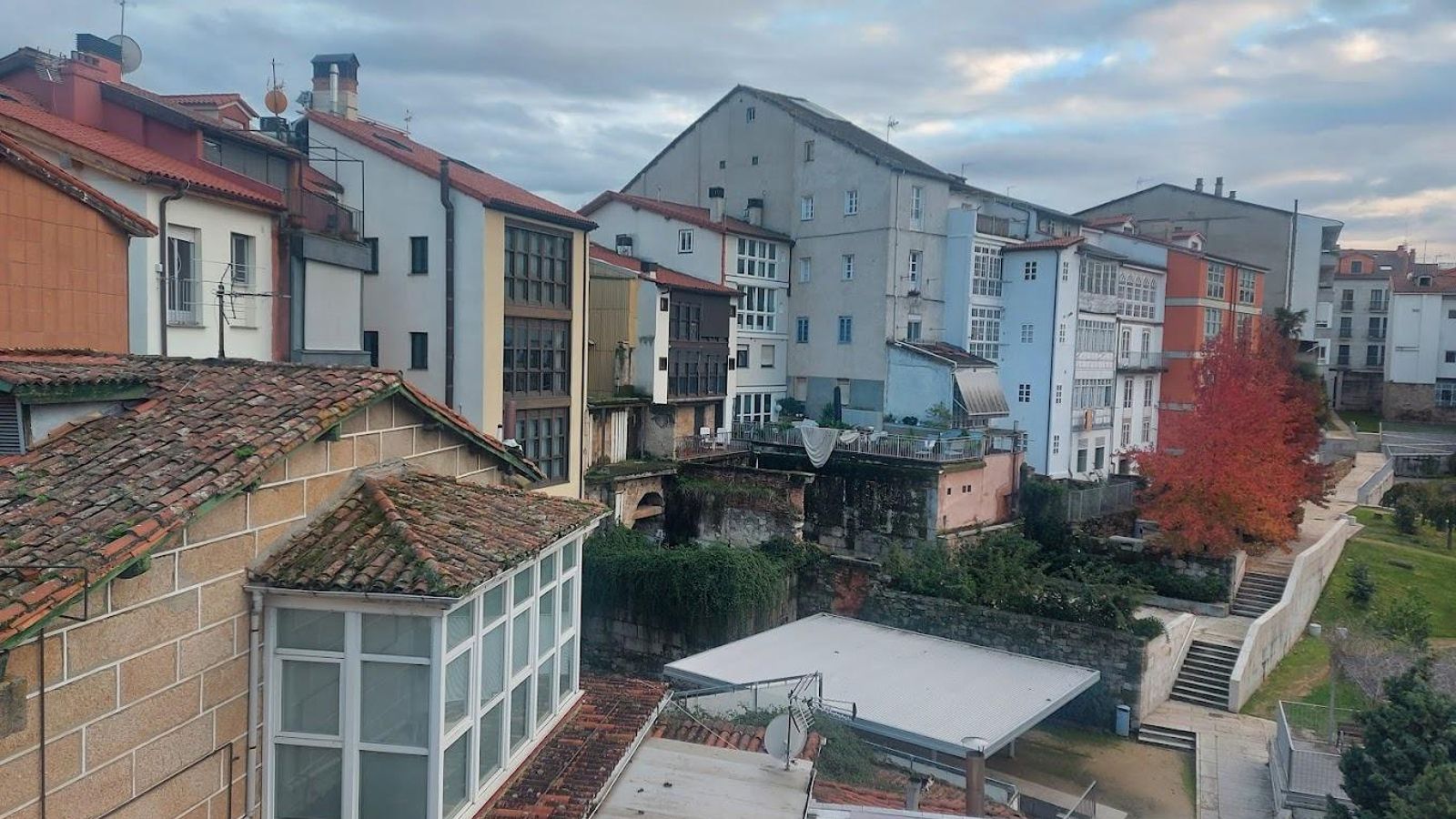 Vista desde los apartamentos, en As Burgas