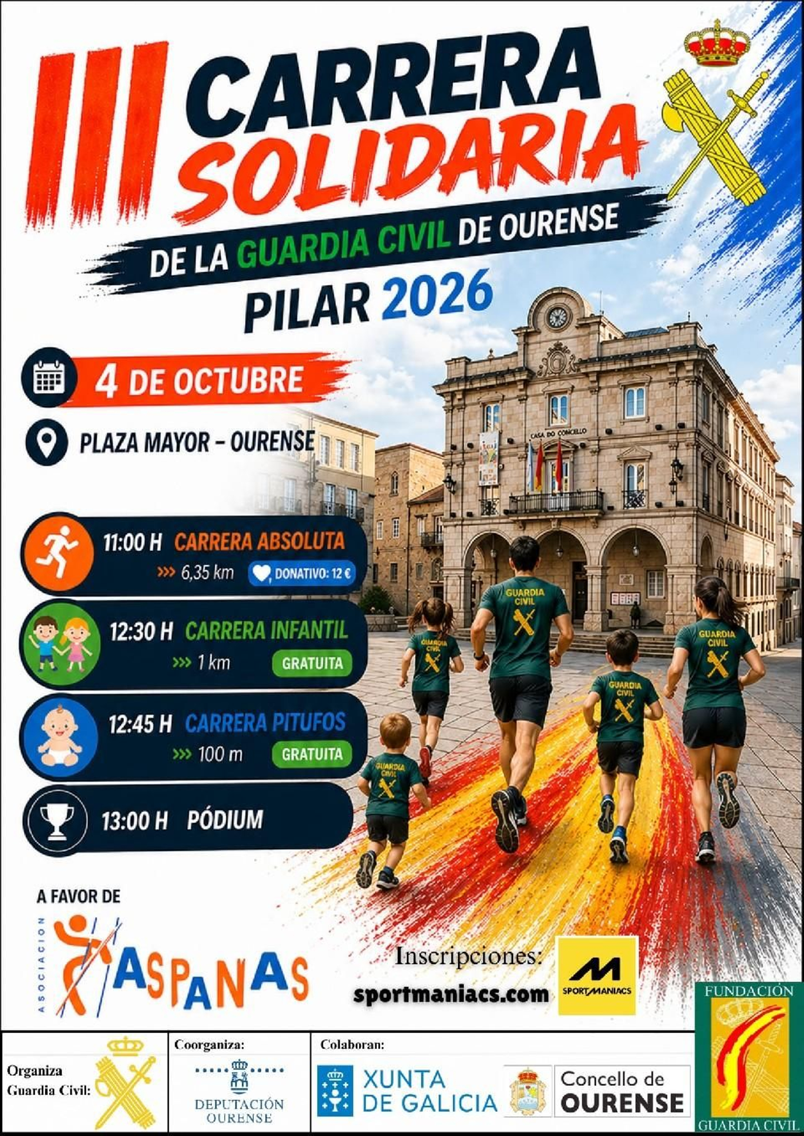 Cartel oficial de la carrera solidaria.