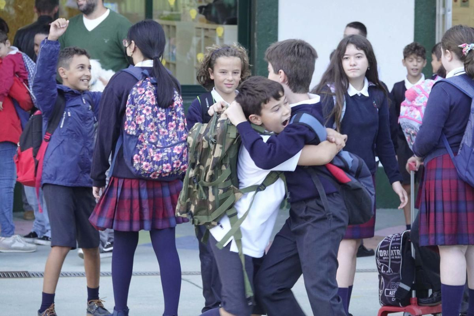 Imagen de archivo de alumnos de un colegio concertado de Vigo.