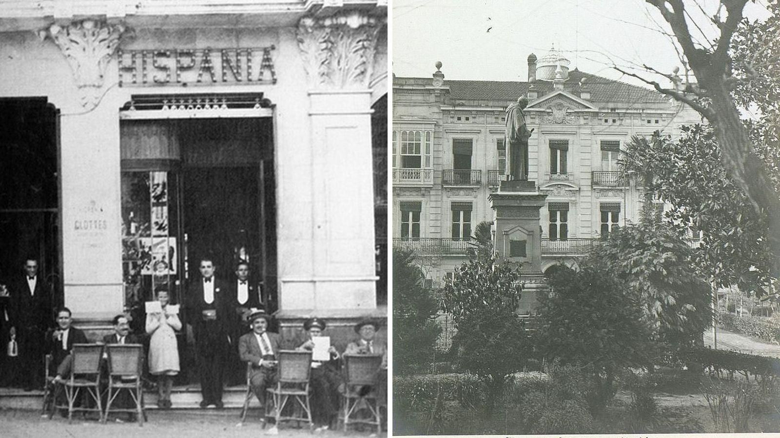 “Cafetería Hispania” en Ceuta e antigo edificio “Simeón García” en Ourense.