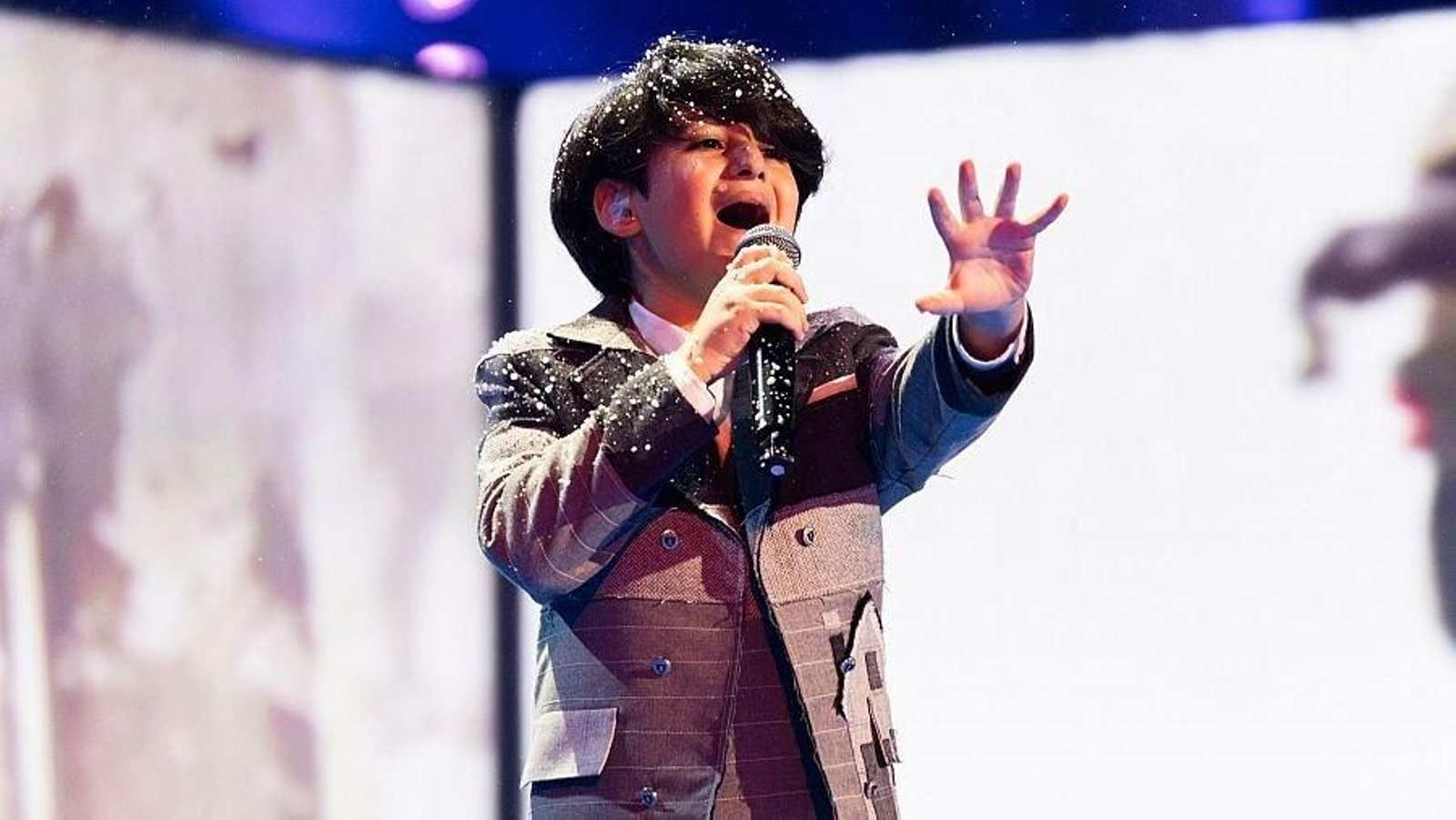 Andria Putkaradze, representante de Georgia, durante su actuación en Eurovisión Junior 2024. // RTVE
